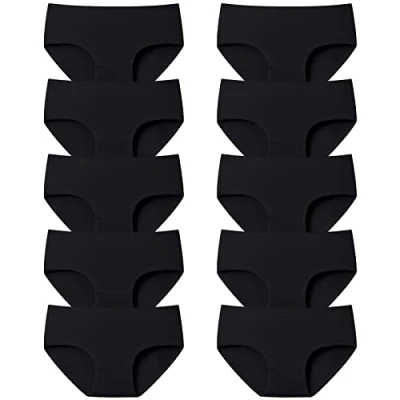 Immagine di Adorel Slip Intimo Cotone Mutande Ragazza Pacco da 10 Nero 15 17 Anni (Taglia del Produttore XL)