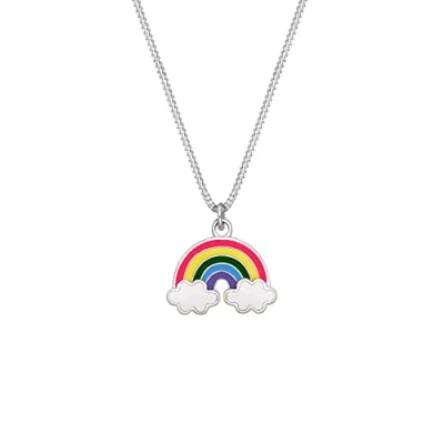 Immagine di Elli Collana Bambini Ciondolo forma di nuvola arcobaleno con smalto multicolore in argento sterlino 925
