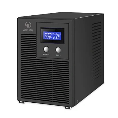 Immagine di Atlantis A03 HP4003P Gruppo di Continuità Onda Sinusoidale Pura 3000VA 2100W Line Interactive, display LCD, porta USB HID, 6 uscite IEC, 4 batterie 12V 7Ah, seriale RS232, slot per SNMP, softwa