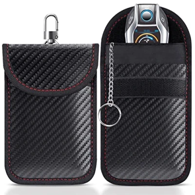Immagine di Portachiavi Auto Antifurto per Protezione chiave Custodia keyless 2 Pack RFID Schermatura Key Safe