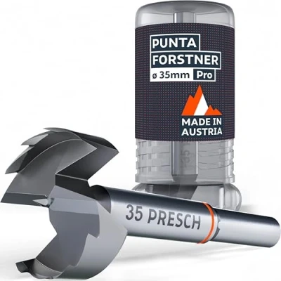 Immagine di Presch Punta Forstner Ø 35mm per legno di alta qualità e durata con taglienti estremamente affilati centrale precisa una perfetta concentricità