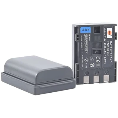 Immagine di DSTE 2 Pacco Ricambio Batteria Compatibile per Canon NB 2L 2LH Optura 30 40 50 60 400 500 PowerShot G7 G9 S30 S40 S45 S50 S60 S70 S80 VIXIA HF R10 R100 R11 Digital Rebel XT XTi FV500 FVM20