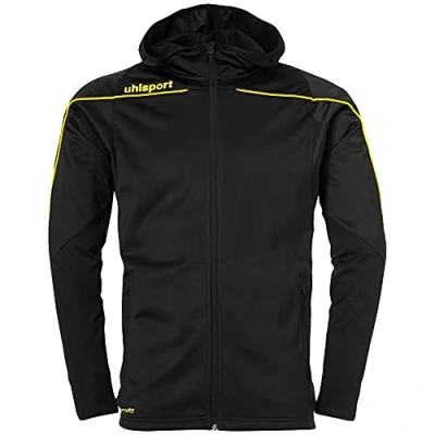 Immagine di uhlsport Stream 22 Giacca con cappuccio, da Uomo, Giacca, 100518923, Nero/Giallo limone, L