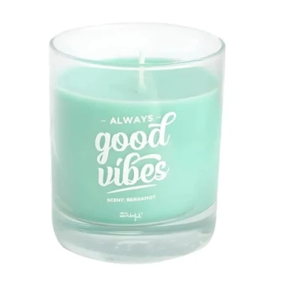 Immagine di Mr.Wonderful &quot;Always good vibes&quot; Candela, Rotondo, 9.2cm Altezza