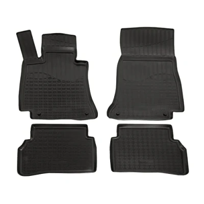 Immagine di NORM Liners 3D Tappeti Tappetini Auto In TPE Gomma Su Misura Per C Class W205 / S205 2015 2021, Kit di 4 Pezzi, Inodore, Nero, Antiscivolo