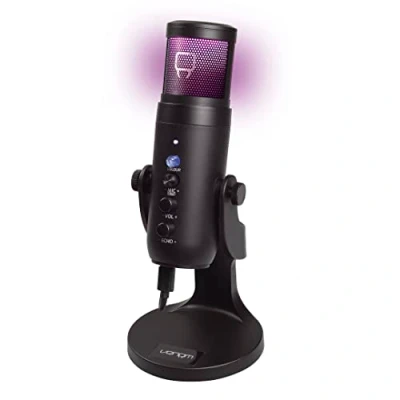Immagine di Venom Microfono per streaming cardioide USB con griglia a rete luminosa LED (PS5/PS4/PC)