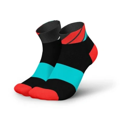 Immagine di Calze Corti Incylence Running Ladders Tg. 35 38 Unisex Nero/Rosso/Blu, Comfort e Performance per i Runner