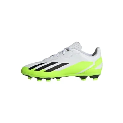 Immagine di adidas Performance Crazyfast 4 FXG Unisex Scarpe da calcetto con tacchetti per bambini, Taglia: 36 2/3, Footwear white/core black/lucid lemon