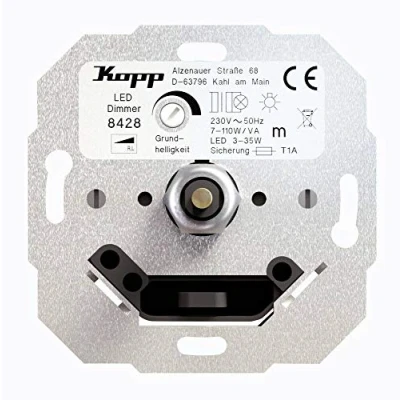 Immagine di Kopp 1 pezzo Frutto Dimmer HK05, HK 07 Alluminio 842800008