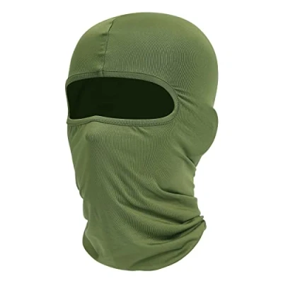 Immagine di fuinloth Maschera di passamontagna, sciarpa estiva per il collo, protettore UV, sci motocicli maschi e donna Esercito verde