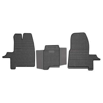 Immagine di FROGUM D00312 Set tappetino Gomma anteriore 3 nero Su misura FORD: Transit V363 Van, Custom V362 Tourneo Bus mister auto,