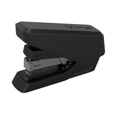 Immagine di Fellowes Cucitrice senza inceppamento, capacità 40 fogli LX860 EasyPress mezza striscia antibatterica manuale utilizza entrambe le graffette da 24/6 mm e 26/6 nero
