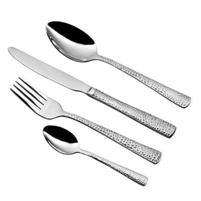 Immagine di Premier Housewares 922310 Set Posate Martellate, in Acciaio Inossidabile
