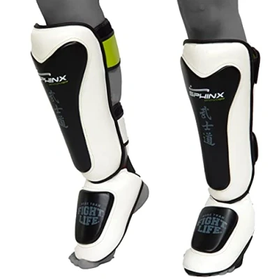 Immagine di 7640156025460 Paratibie Typhoon Fxx Sphinx Bianco con pretezione in Gel Nera S/M