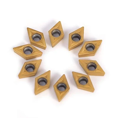 Immagine di 10pcs Inserti per Punte in Metallo Duro CNC DCMT070204 HM YBC251 Utensili da Tornio Taglio con Scatola Set di Frese