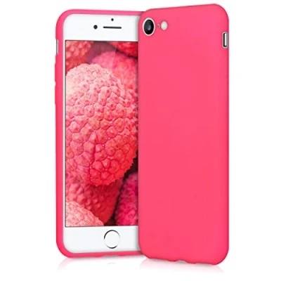 Immagine di kwmobile Custodia Compatibile con Apple iPhone SE (2022) / (2020) 8 7 Cover Back Case per Smartphone in Silicone TPU Protezione Gommata rosa shocking