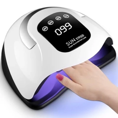 Immagine di Zaxiva lampada UV LED unghie 320W, fornetto con 72 Perline LED, Sensore Automatico, 4 Timer, Display Digitale, per Manicure e Pedicure, semipermanente Casa/Salone