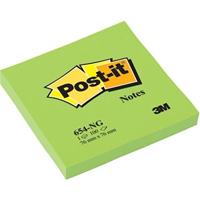 Immagine di Post it Brand 75029 Foglietti Colorati in Confezioni Monocolore, 76 mm x mm, Verde