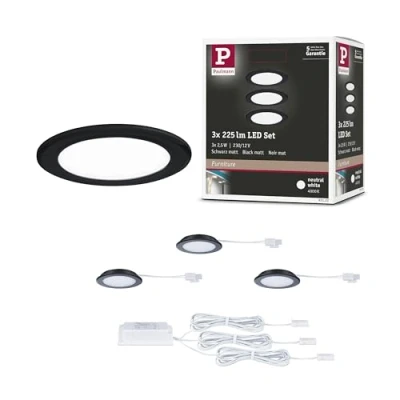 Immagine di Paulmann Lampada LED per armadio (monocolore) 2.5 W Bianco neutro Nero (opaco)