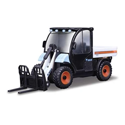 Immagine di Bburago B18 31806 Bobcat TOOLCAT in pressofusione con forca Pallet funzionante, Bianco, M