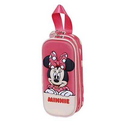 Immagine di Karactermania Minnie Mouse Bobblehead 3D Double Astuccio per bambini, Taglia: One Size, Rosa