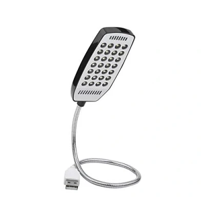 Immagine di Niiyen Luce USB, 5V Flessibile a Collo di Cigno Mini USB Ricarica Lampada da Lettura Portatile 28 LED per Computer, con Interruttore, Design Cigno(Nero)