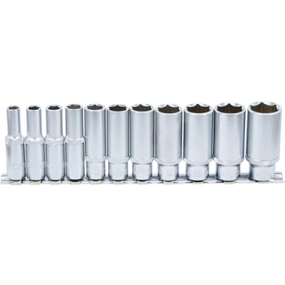 Immagine di Juego de llaves vaso hexagonal, largas entrada 10 mm (3/8&quot;) medidas en pulgadas 11 piezas