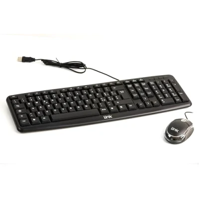 Immagine di LINK LKTAST02 + LKMOS04 Tastiera Italiana USB 108 tasti colore Nero Mini Mouse Ottico 3