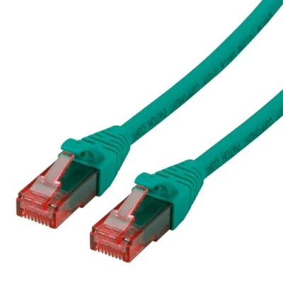 Immagine di Roline 21.15.2533 RJ45 cavo di rete, patch CAT 6 U/UTP 3.00 m Verde non schermato, Privo alogeni, Ritardante fiamma 1 pz.