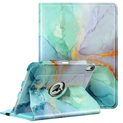 Immagine di FINTIE Custodia compatibile con iPad Air 5a generazione (2022)/iPad 4a (2020) 11,9 pollici portamatite, supporto girevole a 360 gradi funzione di accensione e spegnimento
