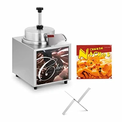 Immagine di Royal Catering Dispenser salse con funzione riscaldante Dosatore per cioccolato e formaggio RCKW 1.0 (500 W, 4,5 l, Acciaio Inox)