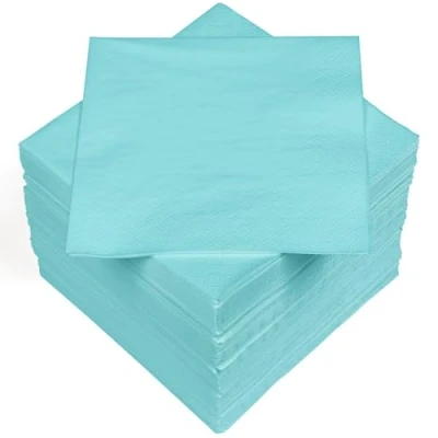 Immagine di Heku 30241 05: 100 tovaglioli Monocolore, 3 veli, 33 x cm, Azzurro, Carta