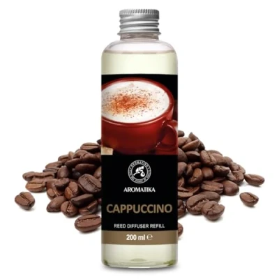 Immagine di Ricarica Diffusore Ambiente Cappuccino 200ml con Profumo Dolce di Aromi Fragranza a Lunga Durata Reed Diffuser Refill