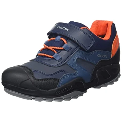 Immagine di Geox J New Savage Boy B A, Scarpe da Ginnastica Basse Bambini e ragazzi, Navy Orange, 24 EU