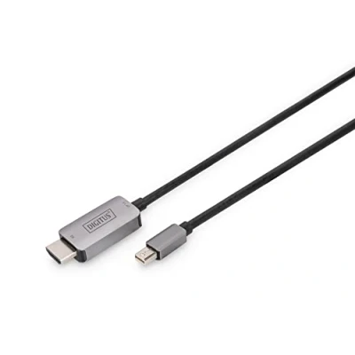 Immagine di Digitus Displayport / Mini Cavo Spina DisplayPort, 1 m Nero DB 340109 010 S Flessibile, Schermato