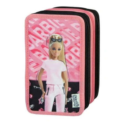 Immagine di Scooli Astuccio Scolastico Tripledecker Barbie Grande con matite di Alta qualità Pratico e Funzionale a Partire dai 6 Anni