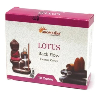 Immagine di Ancient Wisdom Aromatica Backflow Incense Cones Lotus