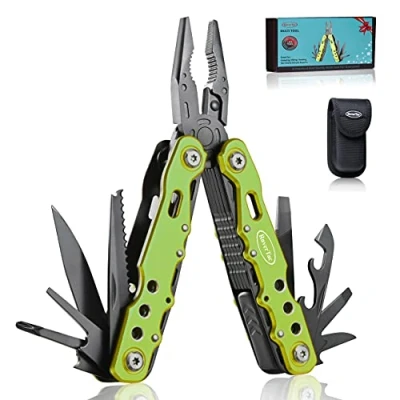 Immagine di Regali per uomo Papà Marito lui di compleanno Idee regalo unico RoverTac 14 in 1 Multitool Coltello Pinze Cacciaviti Sega Apribottiglie Perfetto le riparazioni campeggio