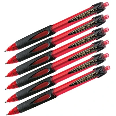 Immagine di Penna a sfera Uni Ball® Power Tank con meccanismo scatto, 6x rot, 1 pezzo