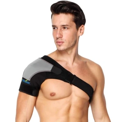Immagine di Tutore Spalla per Destra e Sinistra Neoprene Supporti spalle Compatibile con Impacco Caldo/ Freddo Sollievo Dal Dolore Alla Cuffia dei Rotatori, Borsite, Tendinite (Sinistra)