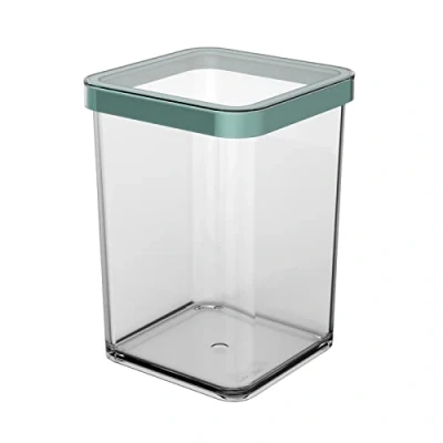 Immagine di Rotho Loft Contenitore in plastica (SAN) senza BPA, colore: Turchese/trasparente, 1 l, 10 x 14,2 cm