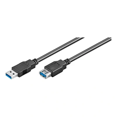 Immagine di Ewent Cavo USB 3.0 Tipo A/Maschio a A/Maschio, Doppia Schermatura AWG 28 in Rame, Velocità di Trasferimento fino 5GMbit, 1m, Nero [Italia]