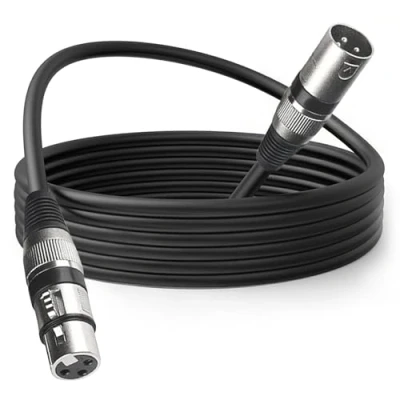 Immagine di wecan Cavo Xlr Bilanciato 3m Microfono 3 Metri, Segnale Dmx Poli Cannon Maschio Femmina mt Pin Cable per Luci Palco, Cavi Canon Connettore Microfoni