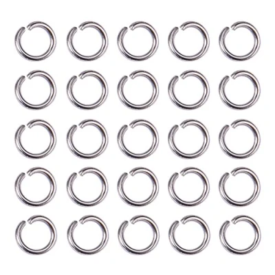 Immagine di PH PandaHall 100pz Anellini Aperti Acciaio Inox per Bigiotteria in Acciaio, Anelli a Molla Argento Aperto Orecchini Bracciali Gioielli Fai Da Te, 6x1mm