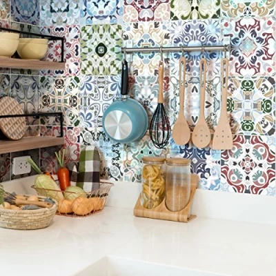 Immagine di Ambiance Sticker Adesivi Autoadesivi, Decorazioni Murali, per Piastrelle Bagno e Cucina Ornements Anciens 24 Adesive 20 x cm