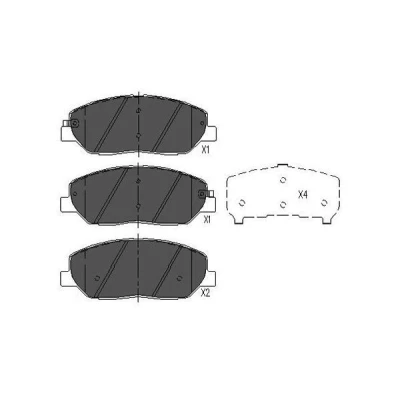 Immagine di KAVO PARTS KBP 3023 Kit pastiglie freno con segnalatore acustico usura HYUNDAI: Santa FE 2, 3, Grand Fé, SSANGYONG: Korando III SUV