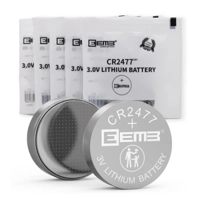 Immagine di EEMB CR2477 3V al litio Li MnO₂ Batteria a bottone 2477 DL2477 ECR2477 Compatibile con dispositivi intelligenti lume di candela senza fiamma, allarme portachiavi telecomando/sensore(5)