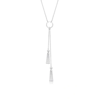 Immagine di Elli Collana Donne Catena a Y Strati Geo Cerchio Sfera in Argento Sterlino 925