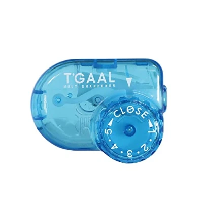 Immagine di KUTSUWA STAD T&#039;GAAL RS036BL Temperamatite ad angolo regolabile, blu traslucido, 1 pezzo