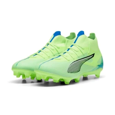 Immagine di Puma Ultra 5 Match Laceless FG/AG Scarpe da calcetto con tacchetti, Uomo, Taglia: 47, Fizzy apple/white/bluemazing Tessuto / sintetico